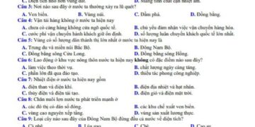 Đề thi thử địa thpt quốc gia 2025 tỉnh Nam Định lần 1