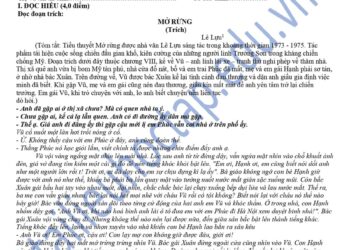 Đề thi thử tốt nghiệp môn văn tỉnh Hoà Bình 2025 lần 2