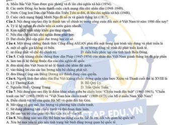 Đề thi thử tốt nghiệp môn sử chuyên Phan Bội Châu 2025 lần 2