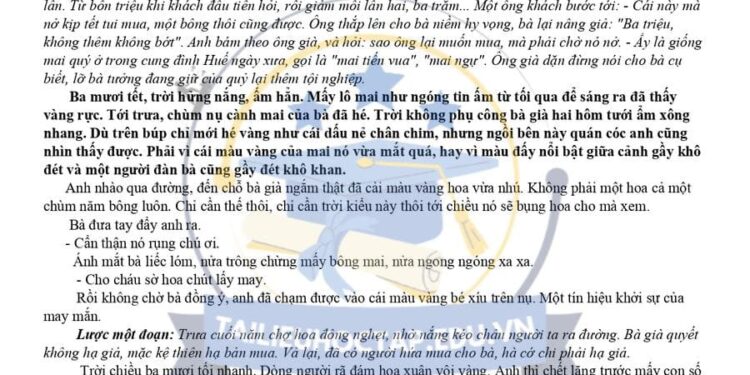 Đề thi thử tốt nghiệp môn Văn Nghệ An 2025 lần 3