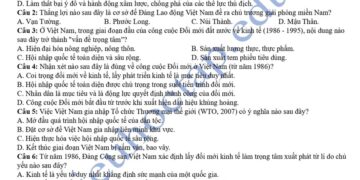 Đề thi thử tốt nghiệp môn sử cụm THPT Tuyên Quang Vĩnh Phúc 2025