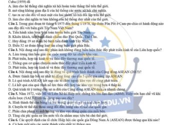 Đề thi thử tốt nghiệp môn sử thpt Đông Triều 2025 lần 3