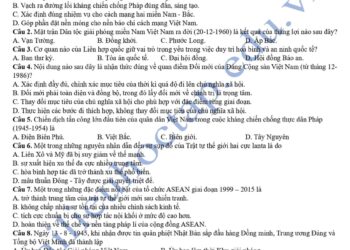 Đề thi thử tốt nghiệp môn sử tỉnh Vĩnh Long 2025 có đáp án