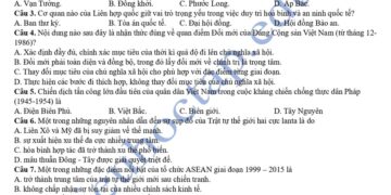 Đề thi thử tốt nghiệp môn sử tỉnh Vĩnh Long 2025 có đáp án