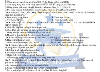 Đề thi thử tốt nghiệp môn sử chuyên Lương Thế Vinh 2025