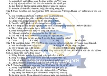 Đề thi thử tốt nghiệp môn sử liên trường Bắc Ninh 2025 lần 3