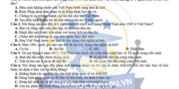Đề thi thử tốt nghiệp môn sử liên trường Bắc Ninh 2025 lần 3