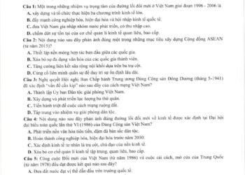 Đề thi lịch sử SPT Đại Học Sư Phạm Hà Nội 2025 có đáp án