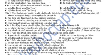 Đề thi thử tốt nghiệp môn địa lí tỉnh Thái Bình 2025 lần 2