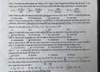 Đề thi tốt nghiệp môn Hoá THPT Quốc Gia 2025 có đáp án