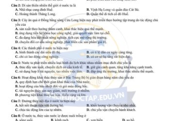 Đề thi thử tốt nghiệp môn địa tỉnh Bà Rịa Vũng Tàu 2025