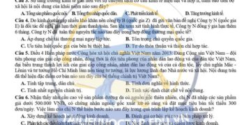 Đề thi thử tốt nghiệp Kinh Tế Pháp Luật Nam Định 2025 lần 2