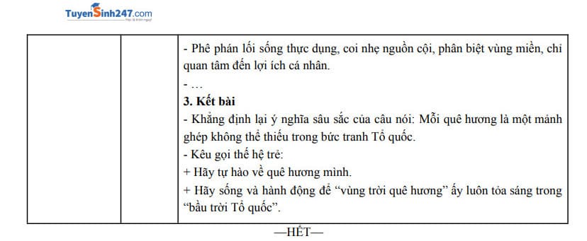 Đáp án đề văn 2025 chương trình mới 3