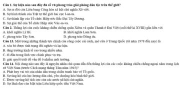 Tổng hợp Kiến thức lịch sử lớp 11 ôn thi THPT quốc gia 2025