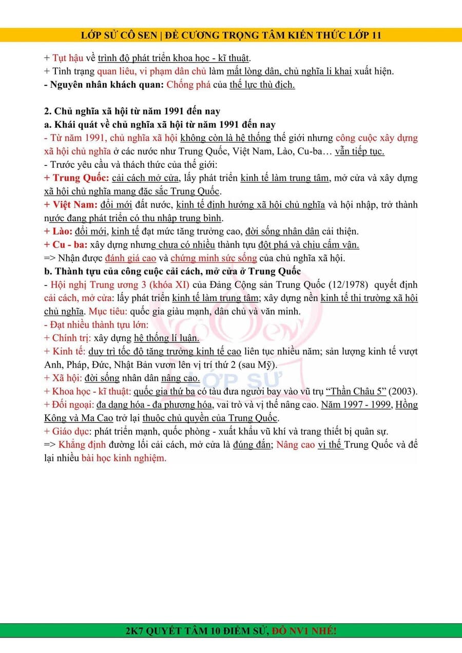 Kiến thức lịch sử lớp 11 ôn thi thpt quốc gia 2025 đầy đủ 3