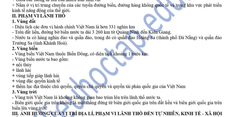 Lý thuyết địa lí lớp 12 bài 1 Kết Nối Tri Thức ngắn gọn