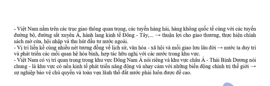 Lý thuyết địa lí lớp 12 bài 1 - Vị trí địa lí và phạm vi lãnh thổ