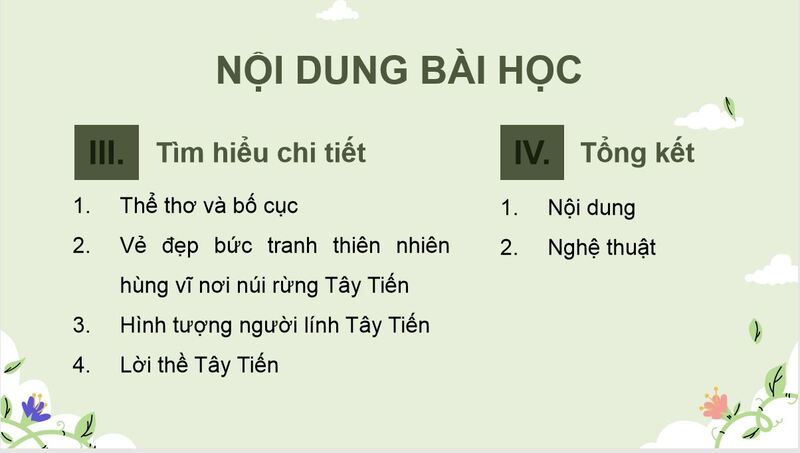 Nội dung bài học