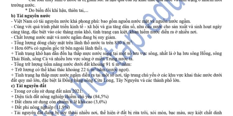 Lý thuyết địa lí lớp 12 bài 5 sách Kết Nối Tri Thức 2 trang