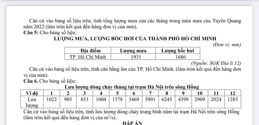 Đề thi địa lí lớp 12 giữa HK1 THPT Trần Phú 2025 4