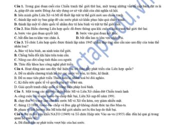 Đề thi HSG cấp trường lớp 12 THPT Quảng Xương 2 2025