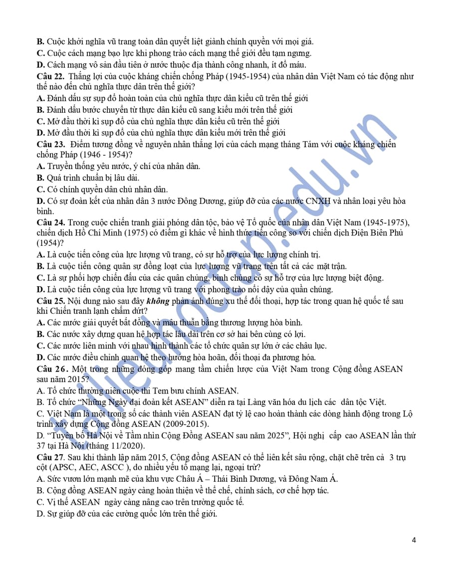 Đề thi HSG cấp trường lớp 12 THPT Quảng Xương 2 2025 4