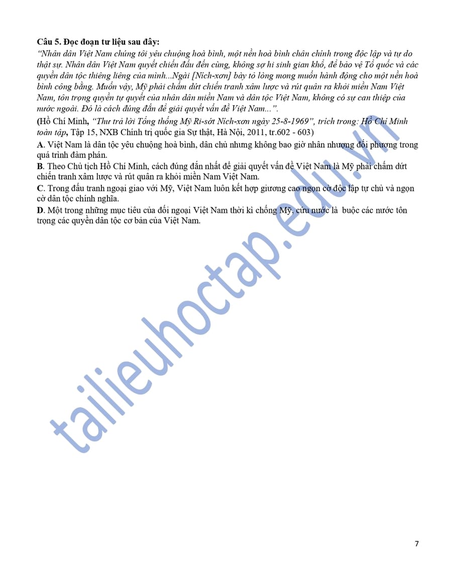 Đề thi HSG cấp trường lớp 12 THPT Quảng Xương 2 2025 7