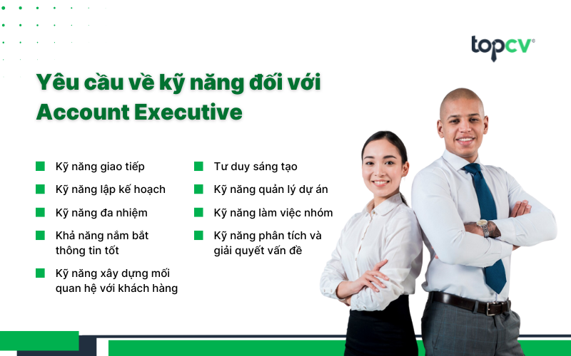 Yêu cầu về kỹ năng đối với Account Executive