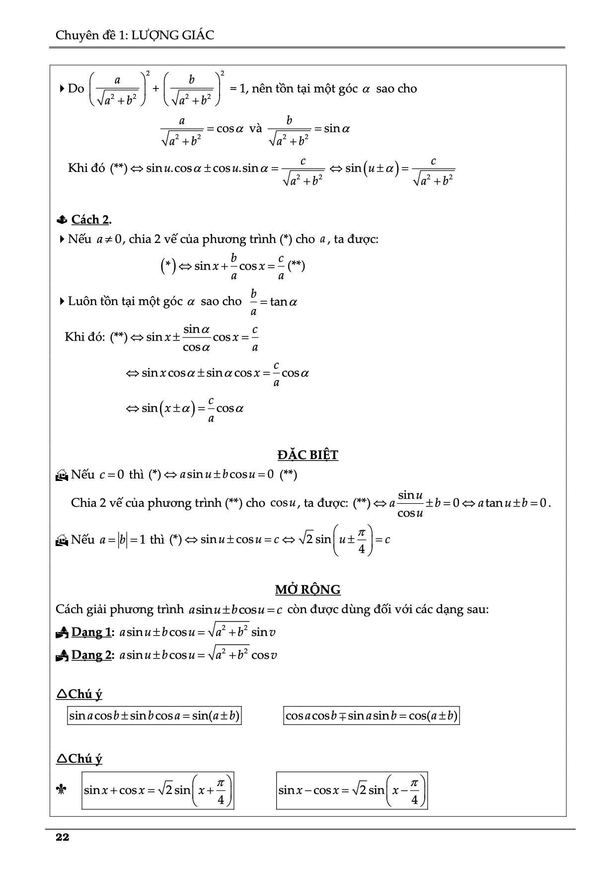 Giải phương trình lượng giác 11