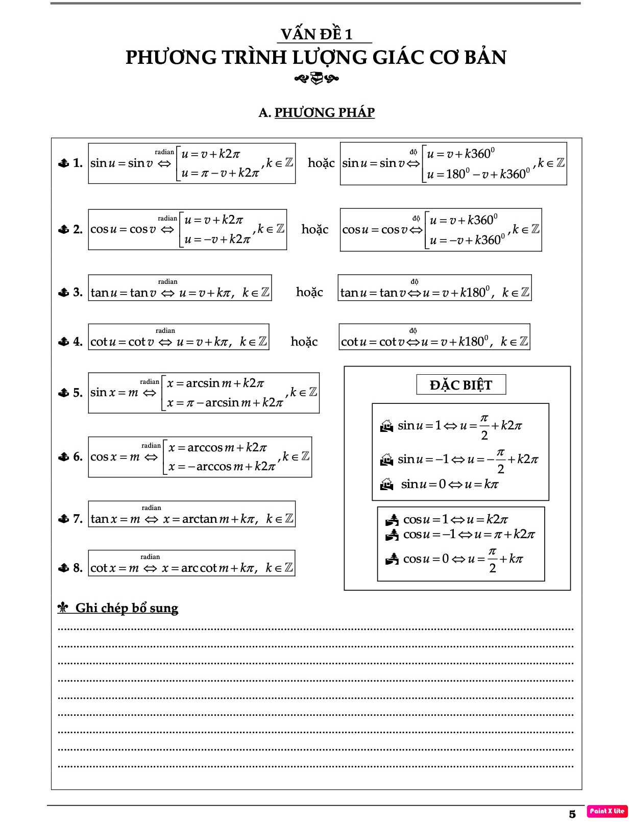 Bài tập hàm số lượng giác 11 có đáp án