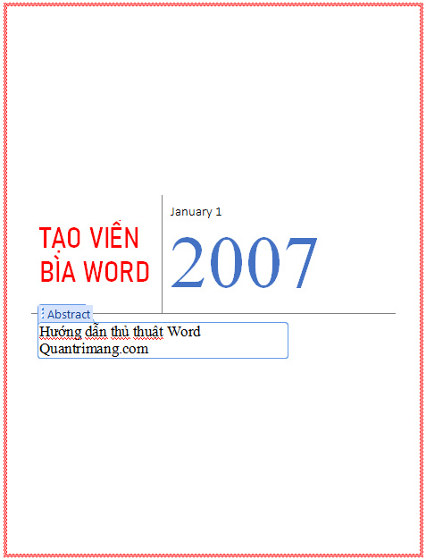 Viền bìa có họa tiết