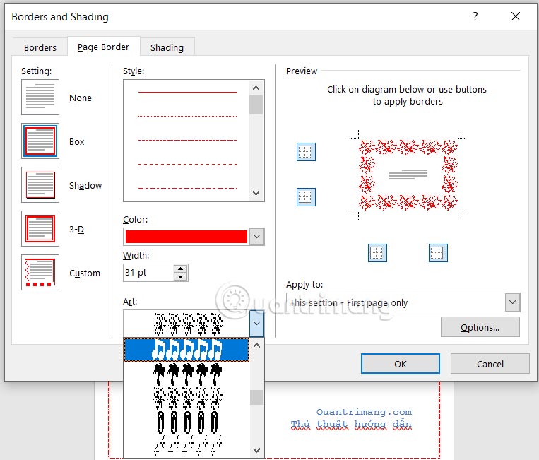 Viền bìa Word có họa tiết