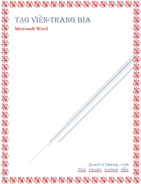 Căn chỉnh lề bìa