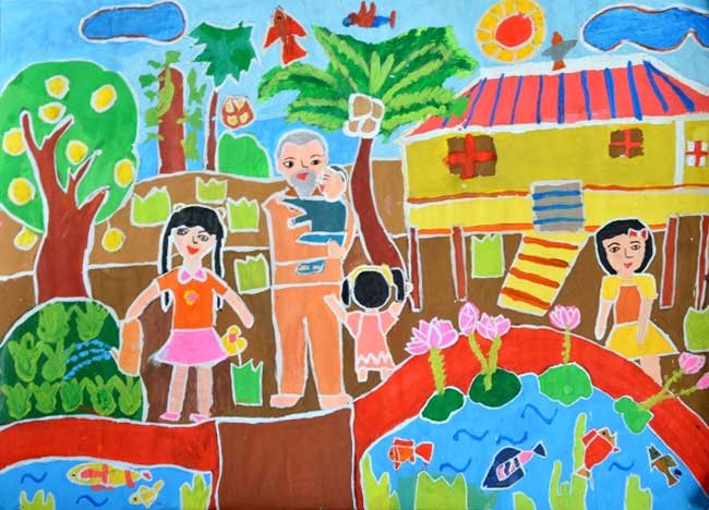 Vẽ tranh về bác hồ kính yêu