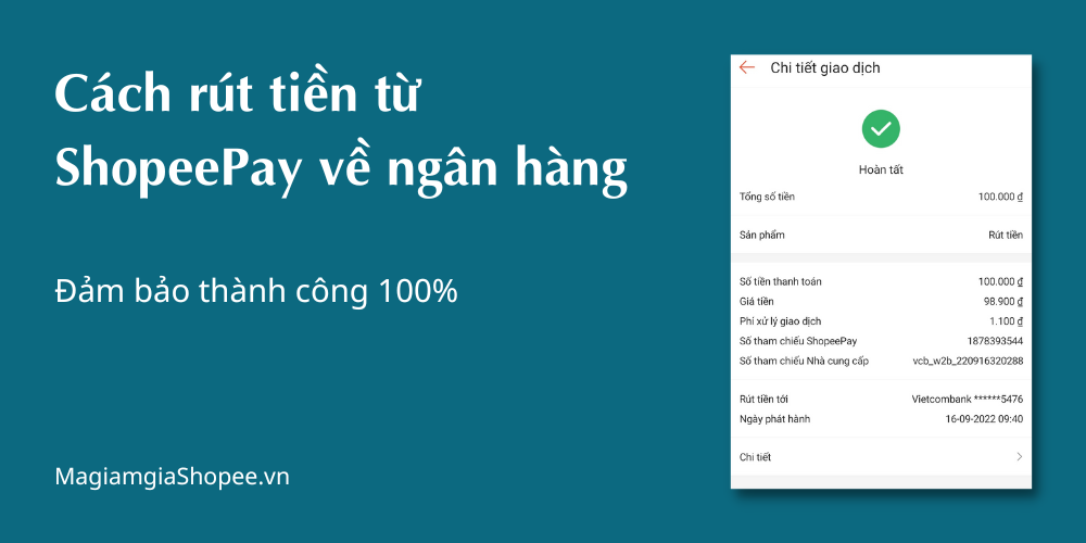 Cách rút tiền từ ShopeePay về ngân hàng