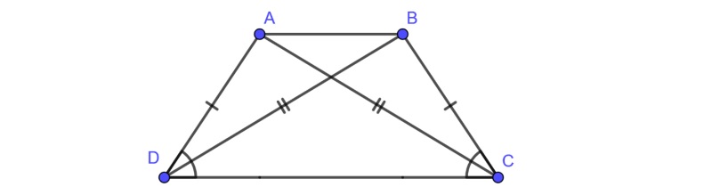 Đặc điểm của hình thang cân. (Ảnh: Sưu tầm internet)