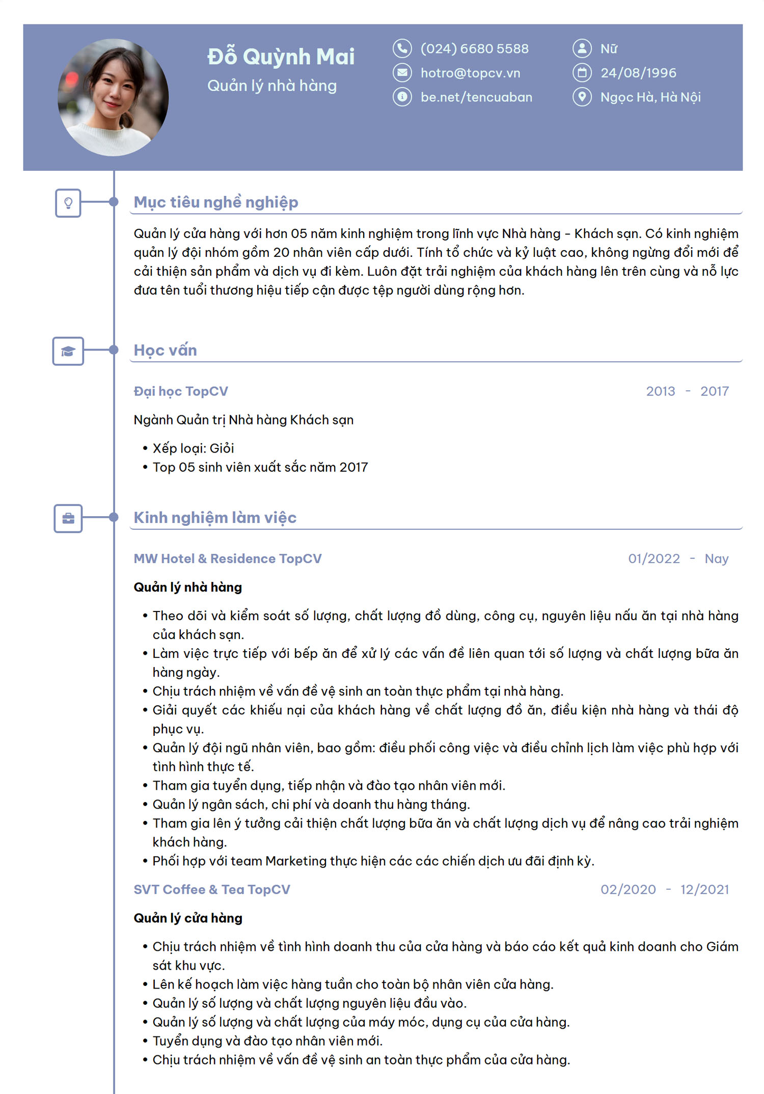 Mục kinh nghiệm làm việc trong CV nên được chăm chút kỹ lưỡng