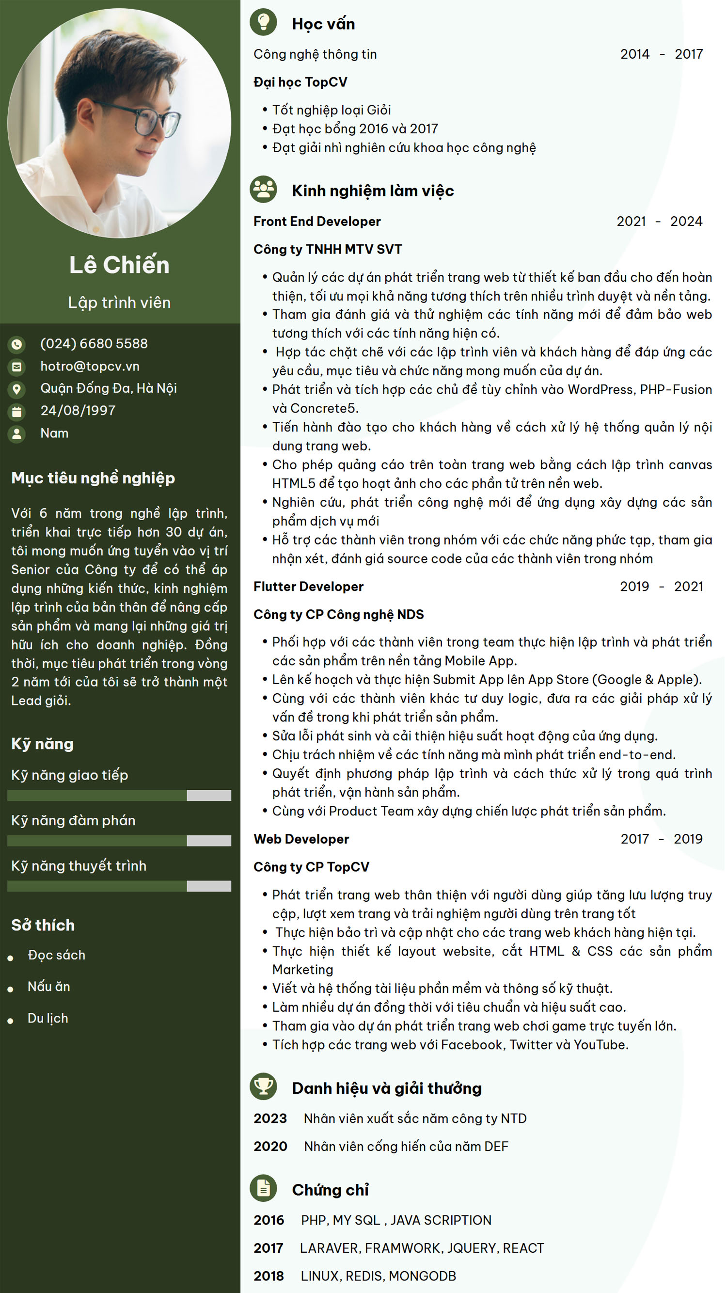 Tham khảo ví dụ CV cho sinh viên mới ra trường