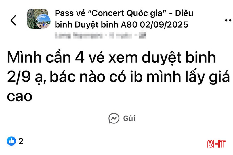 Cảnh báo lừa đảo bán vé xem diễu binh, diễu hành A80 | Cổng TTĐT tỉnh Hà Tĩnh