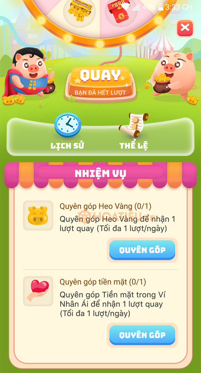 Cách chơi Vòng quay MoMo tri ân