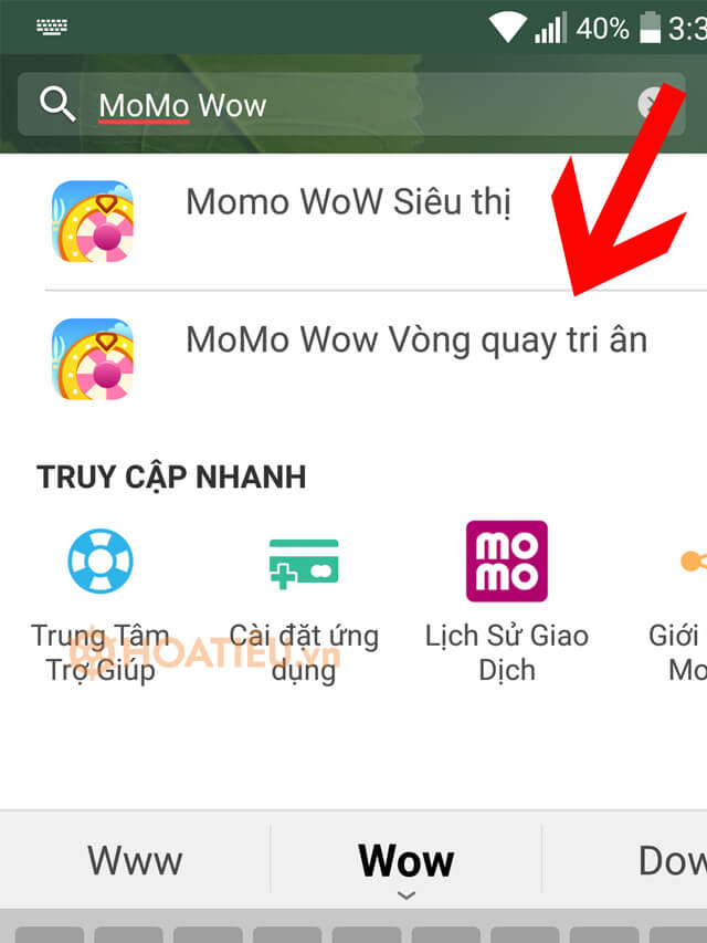 Hướng dẫn chơi Vòng quay MoMo tri ân
