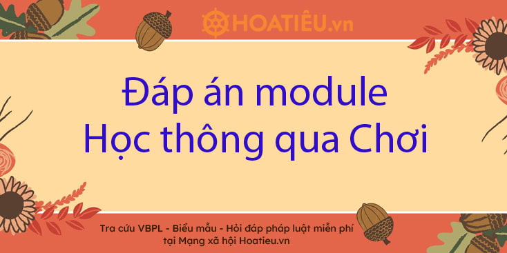 Đáp án module Học thông qua Chơi