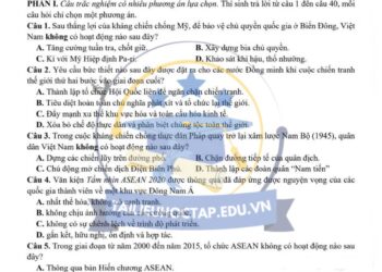 Đề thi KSCL lần 1 môn sử THPT Quế Võ Số 2 lần 1 2025