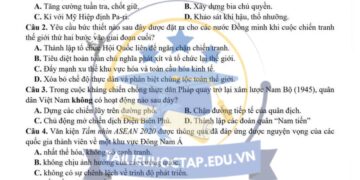 Đề thi KSCL lần 1 môn sử THPT Quế Võ Số 2 lần 1 2025