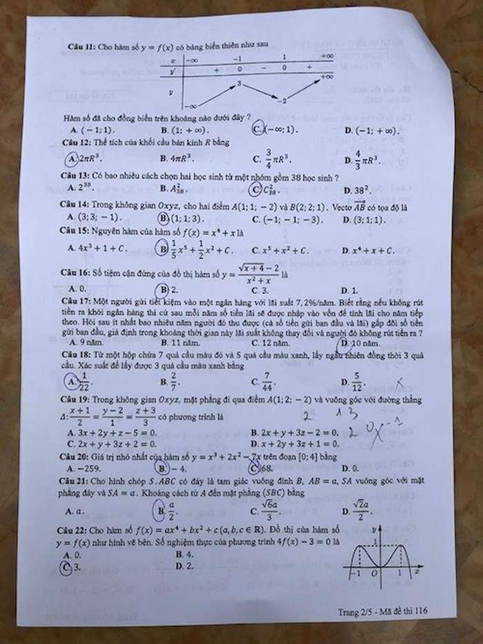 de thi 2018 mon toan 12