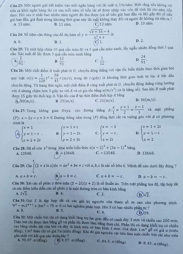 de thi 2018 mon toan 18