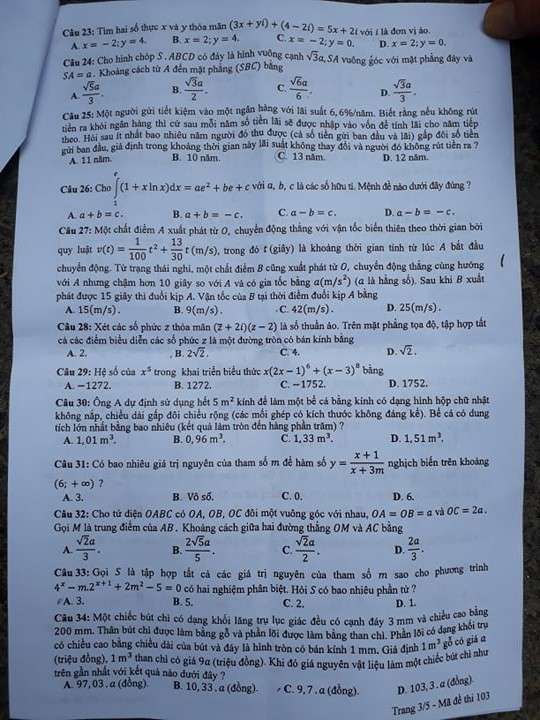 de thi 2018 mon toan 3