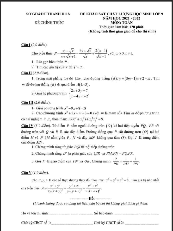 de thi thu vao 10 mon toan thanh hoa