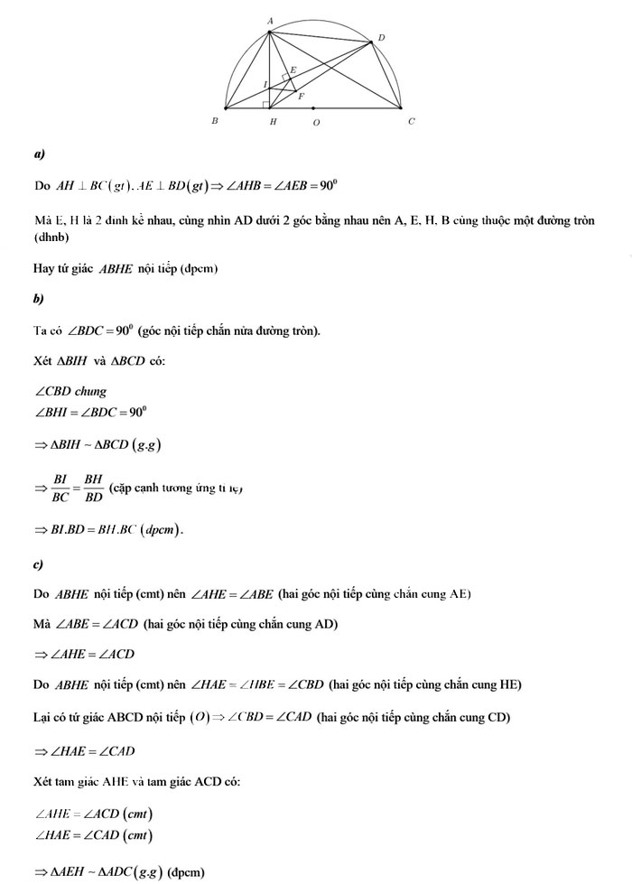 Đáp án đề thi vào 10 môn toán Quảng Ninh 2023 câu 4