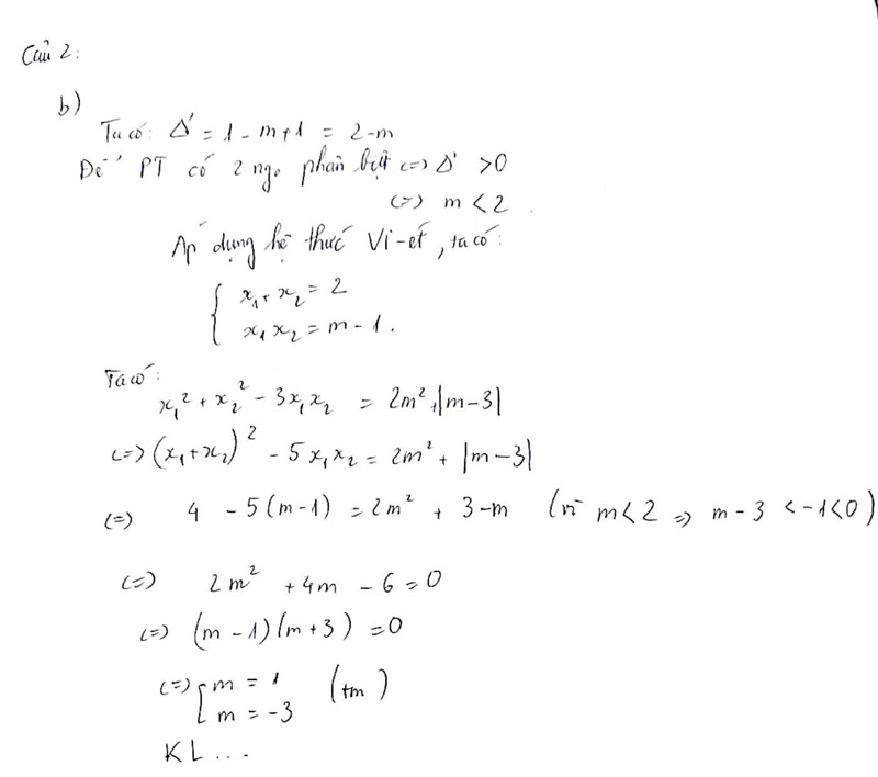 Đáp án đề thi tuyển sinh lớp 10 môn toán Quảng Ninh câu 2